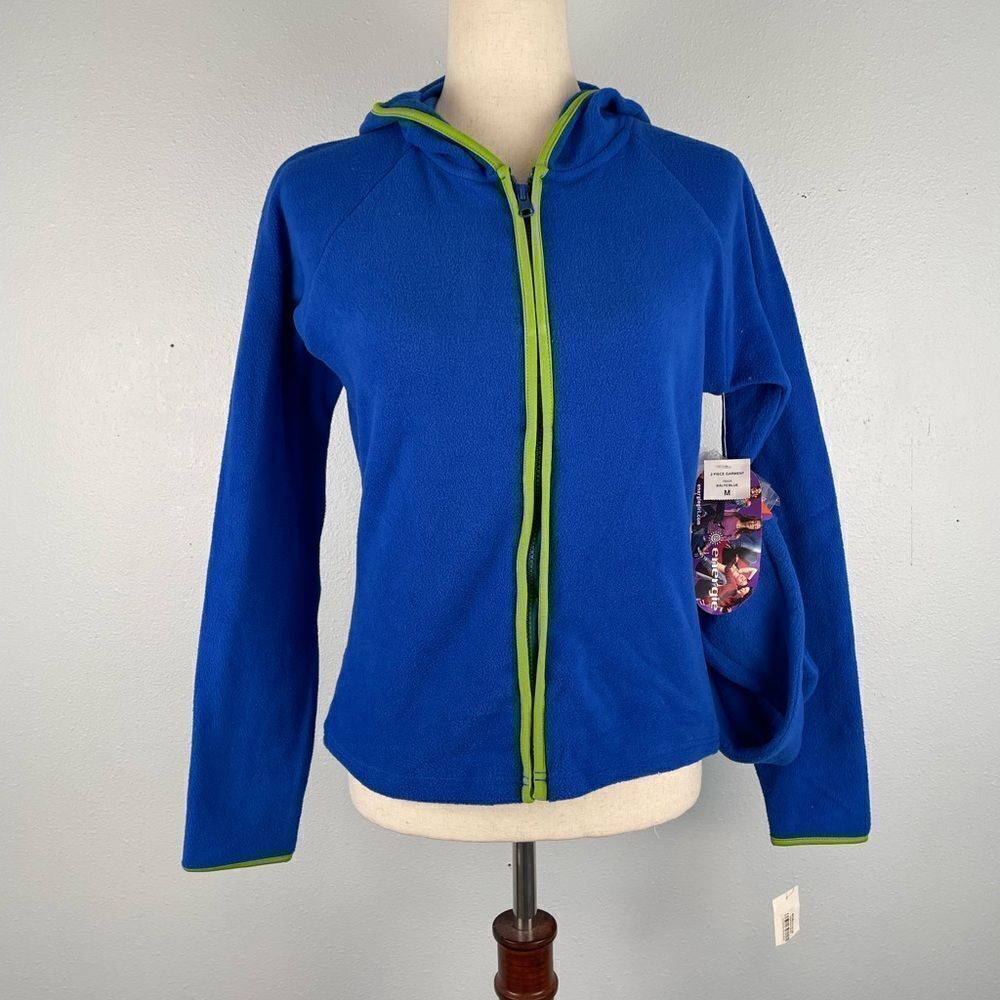 NWT Energie Baltic Blue Fleece Jacket and Matching Headband Size M